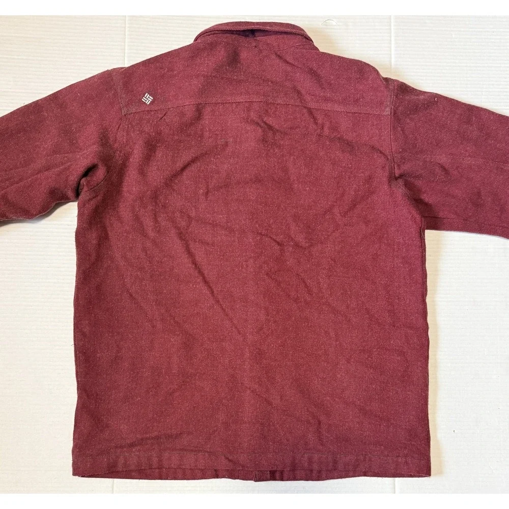 COLUMBIA Omni-Heat - Mens Wool Blend Thermal Lined Button Shacket Jacket - Large